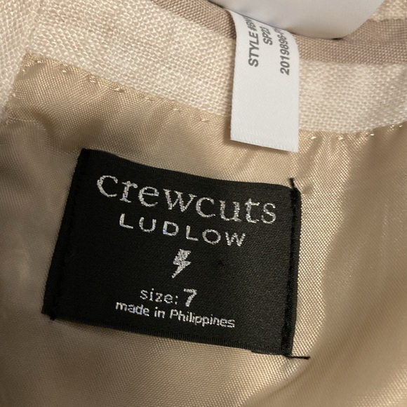 Crewcuts Ludlow blazer size 7, cream - Picture 3 of 5